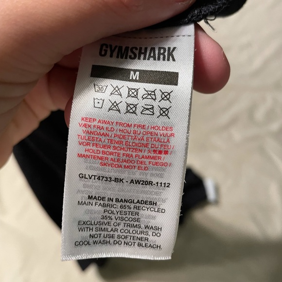 Gym Shark Black Razor Back Tank - Picture 5 of 5